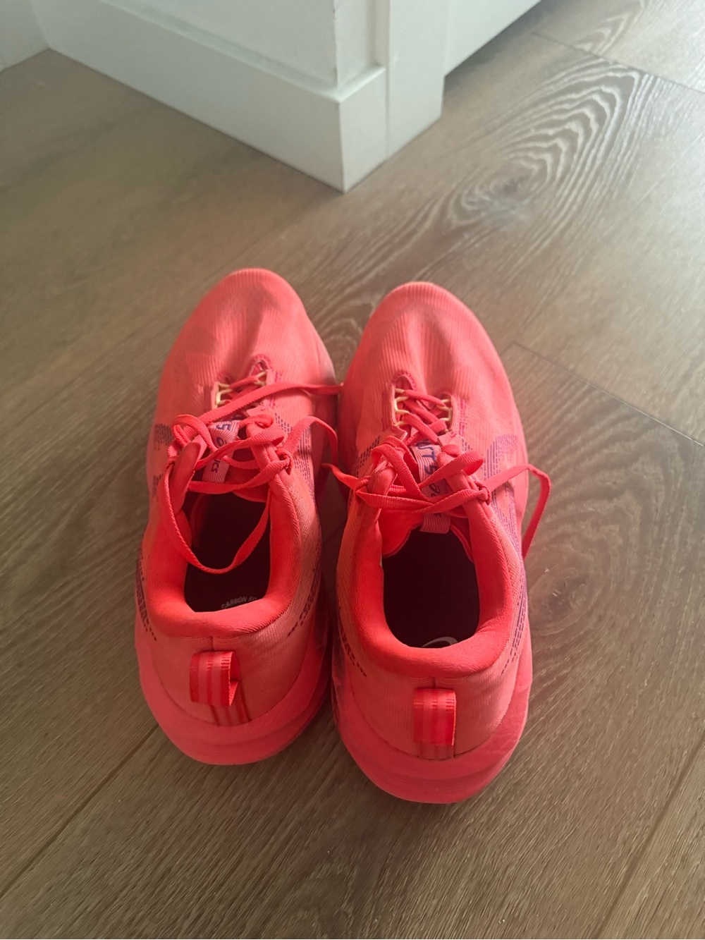 Asics Neon Coral/Pink Athletic Running Shoes